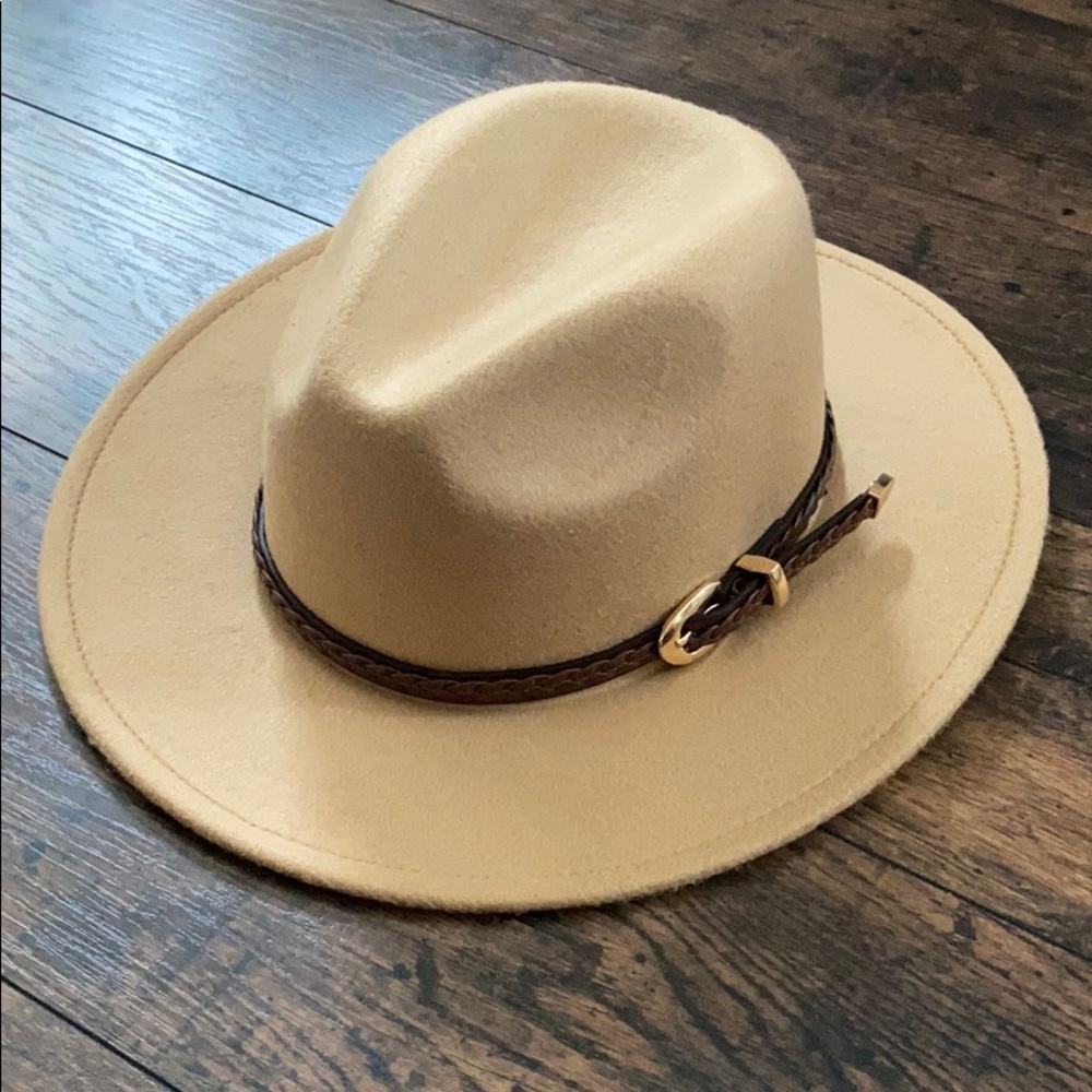 Camel Wool Felt Fedora Hat - Picture 4 of 5